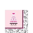 Sweet Wedding Beverage Tissues 36pcs Supply