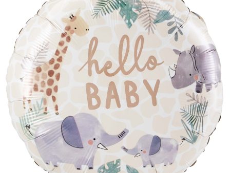 Baby Shower Soft Jungle Hello Baby Foil Balloon 18in Supply