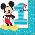 Mickey Fun Basic 57 Pieces Tableware Party Supplies for 8 Guests Fashion