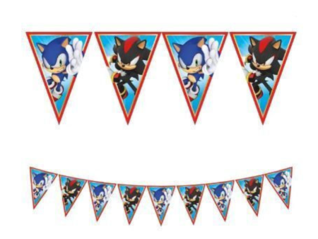 Sonic Next Generation Triangle Flag Paper Banner Supply