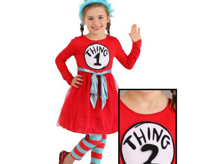 Toddler Dr. Seuss Thing 1 & 2 Girls Costume Online now