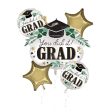 You Did It Ivy Grad Satin Foil Balloon Bouquet, 5pcs For Discount