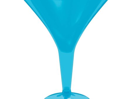 Blue Martini Glasses 8oz, 20pcs on Sale