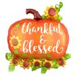 Thankful & Blessed Pumpkin SuperShape Foil Balloon 71x73cm Online Sale