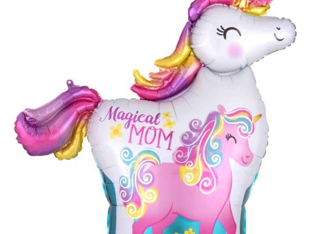 Mama & Baby Unicorn Supershape Foil Balloon 81x81cm on Sale