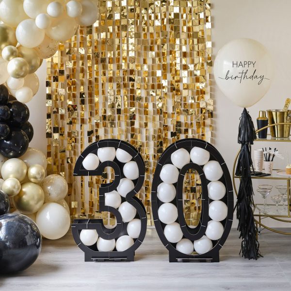 Champagne Noir Nude and Black Happy Birthday Paper Straws Fashion