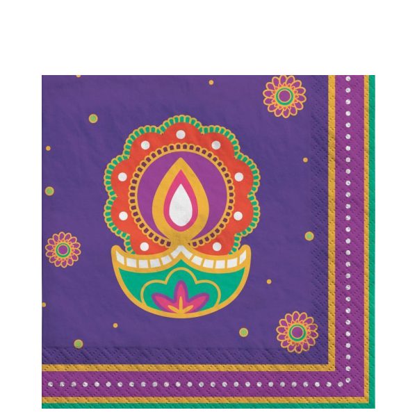 Rangoli Dream Diwali Beverage Napkins 16pcs Sale