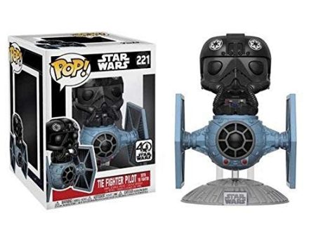 STAR WARS: TIE FIGHTER PILOT WITH TIE FIGHTER #221 - FUNKO POP!-40TH For Cheap