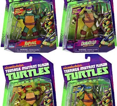 TMNT (2012 SERIES): RAPHAEL LEONARDO MICHELANGELO DONATELLO - PLAYMATES-SET OF 4 For Cheap