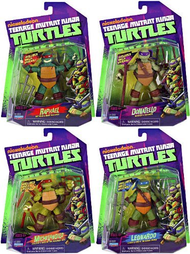 TMNT (2012 SERIES): RAPHAEL LEONARDO MICHELANGELO DONATELLO - PLAYMATES-SET OF 4 For Cheap